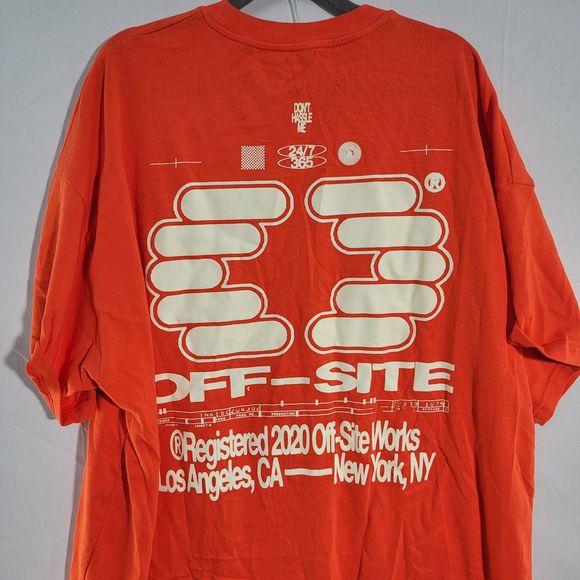 Vintage Printed Orange T-Shirt 100% Cotton Crew Neck (24/7 365 Days)Mens Large - Picture 3 of 7